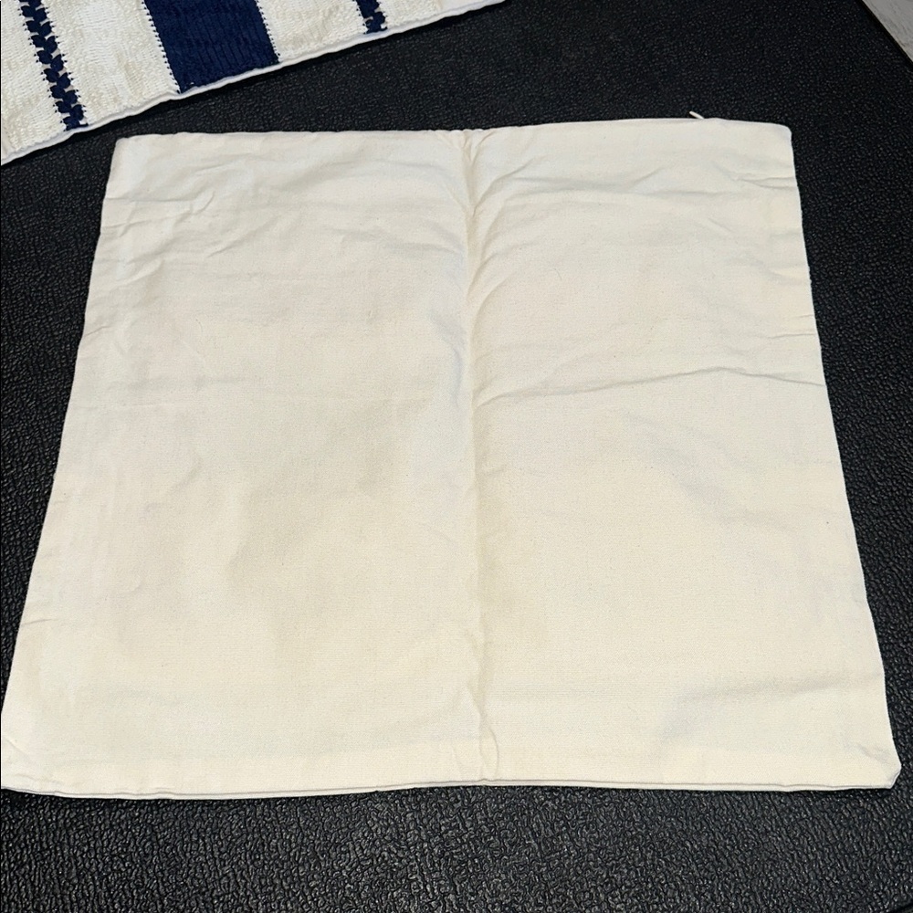 Boho Blue and Cream Zipper pillow covers - Picture 4 of 7